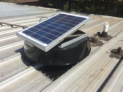 mounted solar panel fan