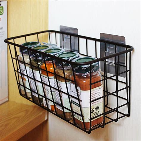 Mounted Storage Basket Rack