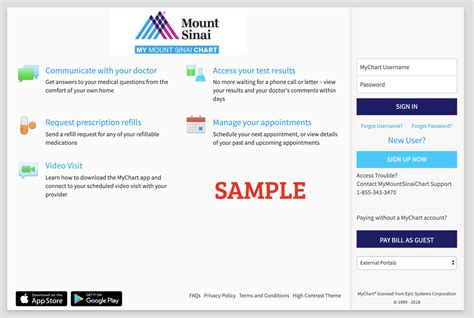 mountsinai.org mychart