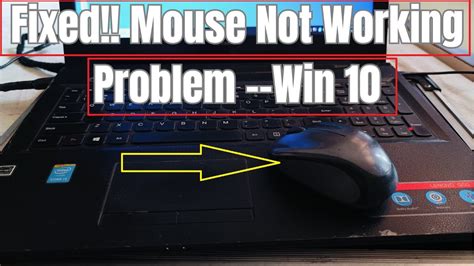 mouse function not working on laptop