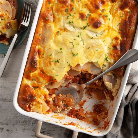 moussaka with beef and potatoes