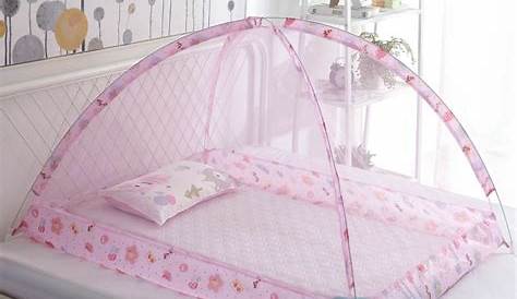 Moustiquaire Ciel de lit en chiffon pour lit bébé Rosa Cœurs