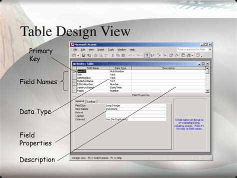 Move A Field In Table Design View