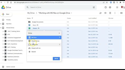 move google drive folder to another drive