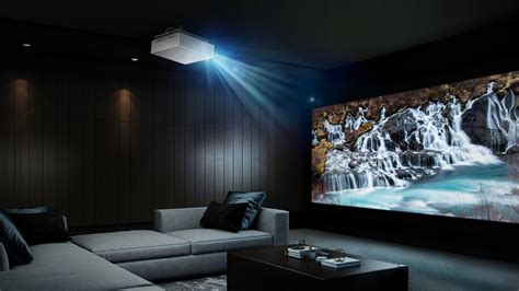 movie screen and projector