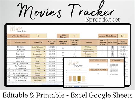 movie tracker spreadsheet