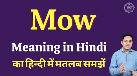 mow meaning in hindi