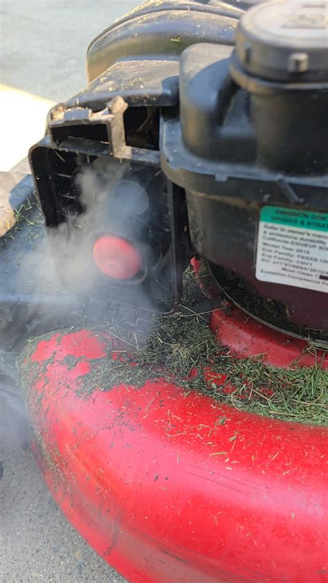 Mower Engine Smoking