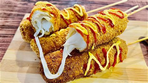 Mozzarella Cheese Corn Dog Recipe [Korean Street Food]