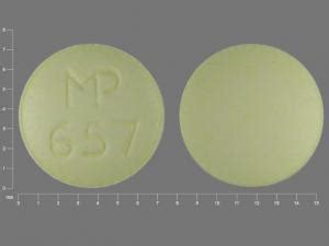 mp 657 yellow round pill