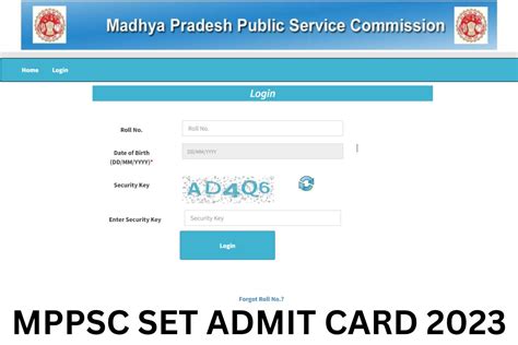 mp online set admit card 2023