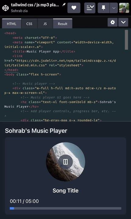 Mp3 Player Codepen