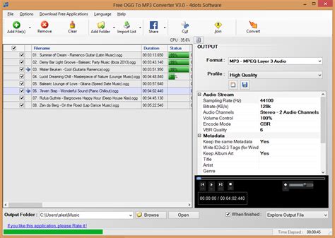 mp3 to ogg converter on linux