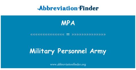 mpa definition military