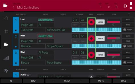 Mpc One Midi Implementation Chart