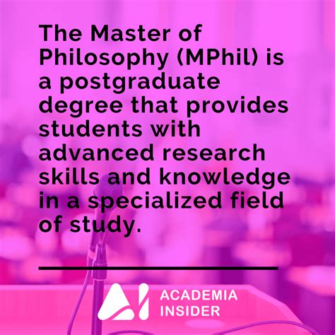 MPhil Degree Overview
