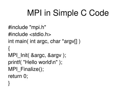 mpi code examples in c