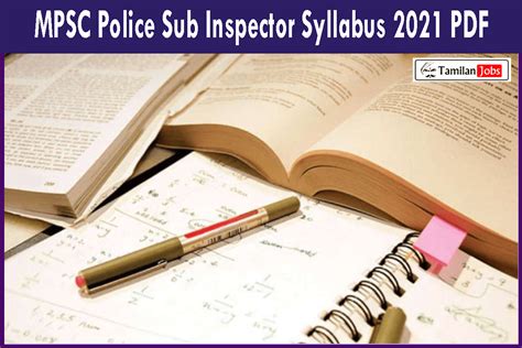 mpsc sub inspector syllabus