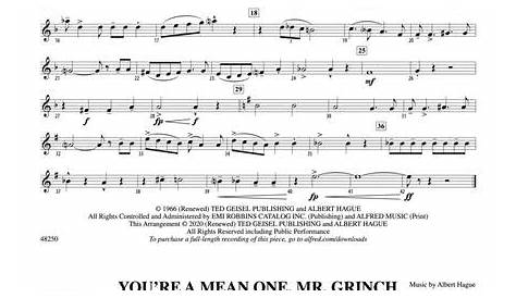 Mr Grinch Clarinet Sheet Music