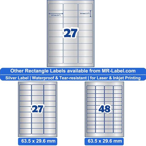 Mr Label Weatherproof Printable Side