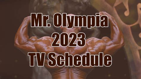 mr olympia schedule 2023