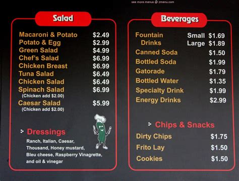 Mr Pickles Menu Calories