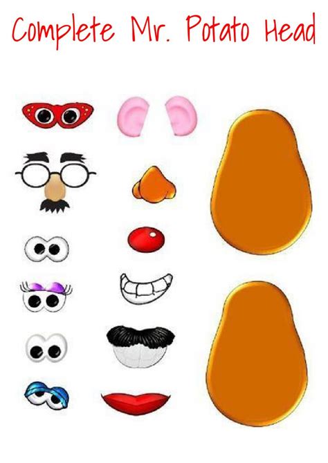 Mr Potato Head Printable Head
