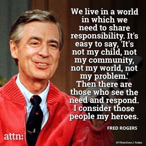Image result for fred rogers we live in a world Mr rogers quote, Fred