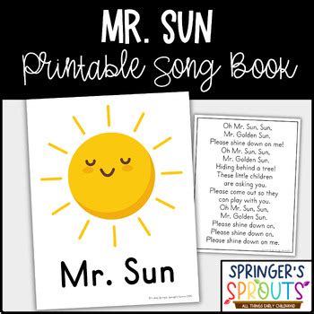 Mr Sun Printable Book