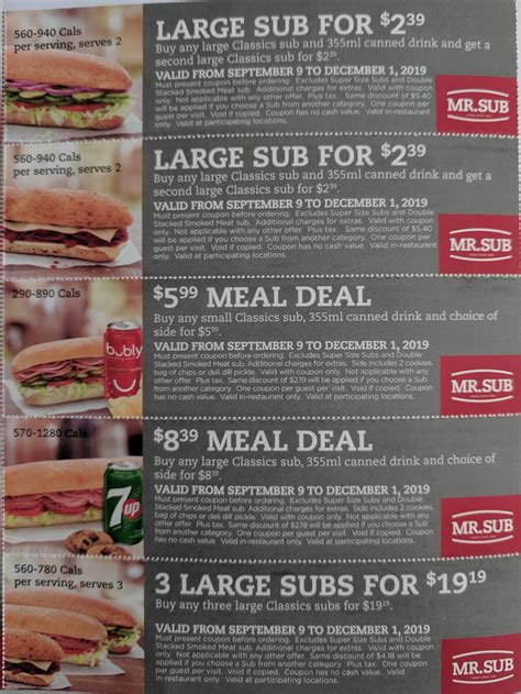 mr.sub coupons