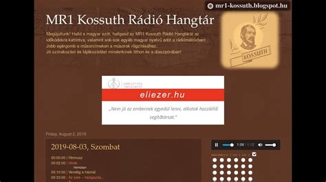 mr1 kossuth radio hangtar