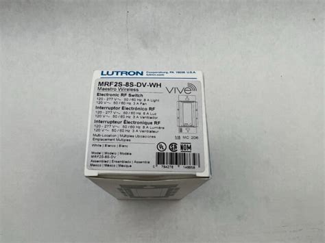 LUTRON MAESTRO WIRELESS MRF28SDVWH LIGHT SWITCH 27557775434 eBay