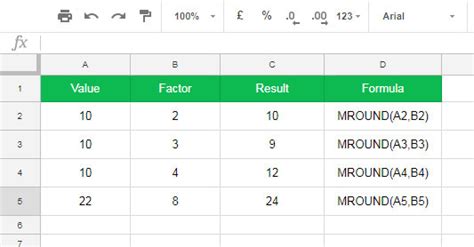 How To Round Google Sheets Cells to the Nearest 10