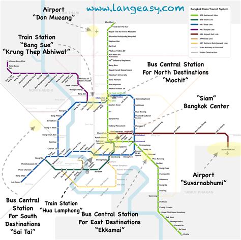 mrt bts map bangkok 2023