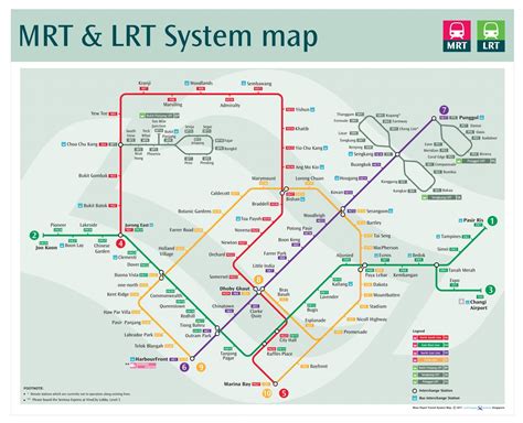 mrt map singapore 2023 with landmarks