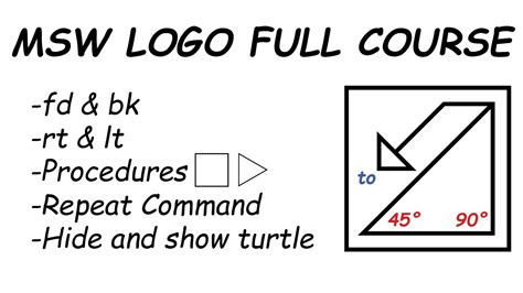 MS Logo Commands Angle Computer Programming Free 30day Trial