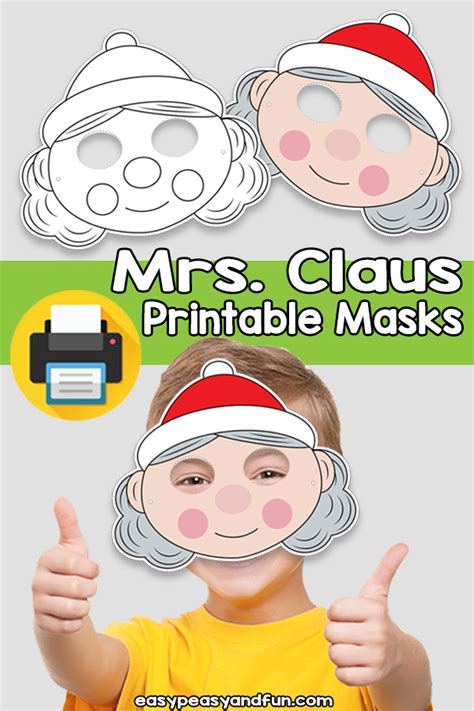 Ms Claus Mask Printable