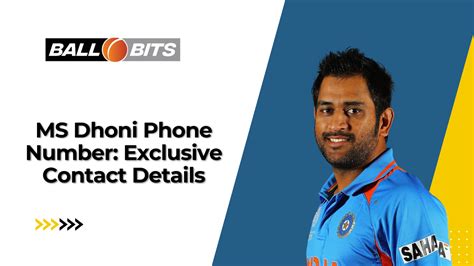 ms dhoni contact number