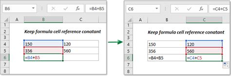 ms excel constant cell reference