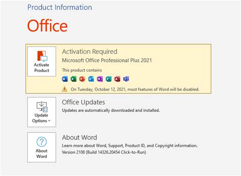 ms office 2021 configuration