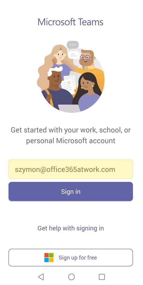 ms teams web log in