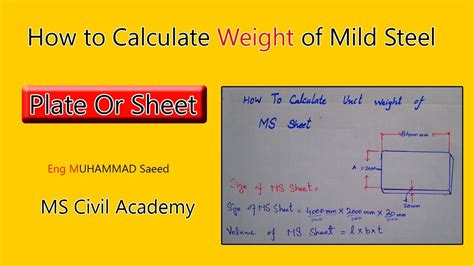 ms weight calculation formula