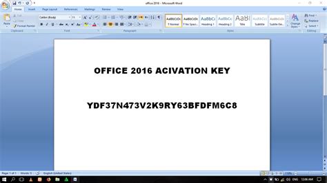 ms word 2016 product key free