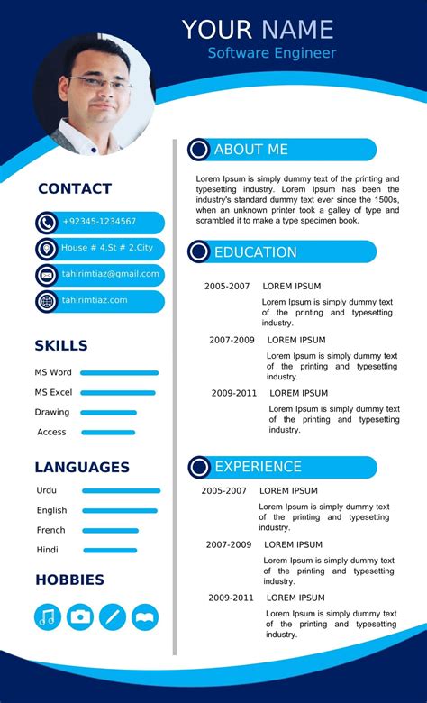 ms word cv template free