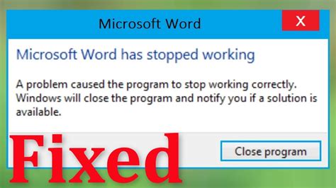ms word is not working in windows 10