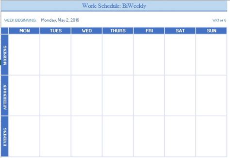Ms Word Schedule Template