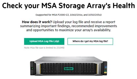 Msa Storage Array Health Check