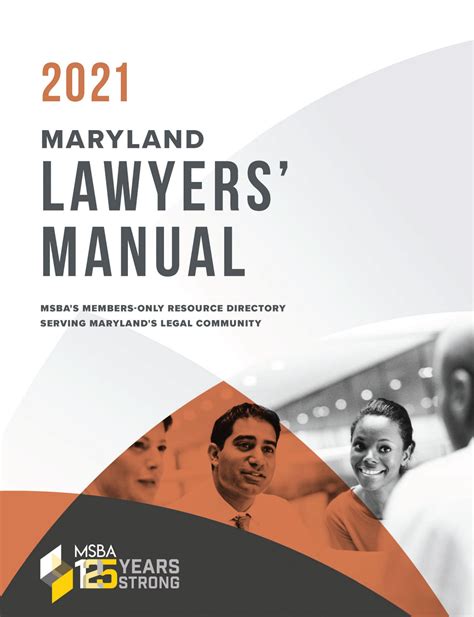 msba maryland lawyers manual blue pages
