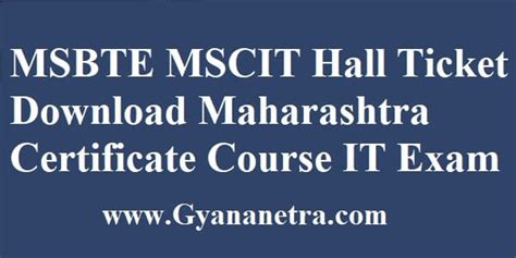 msbte mscit section