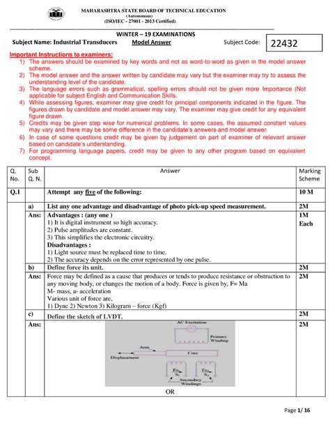 msbte question paper with answer